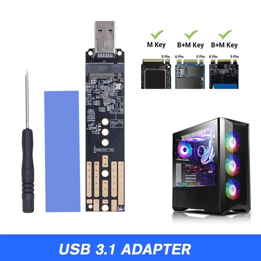 NVME/NGFf to USB 3.1 Ÿ A/C  ƮƮ ÷  ׼ ũ,  ī ڽ , ϵ Ŭ H8P0